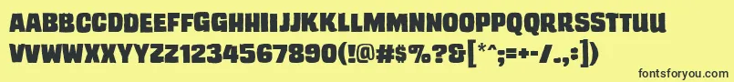Trashcinemabb Font – Black Fonts on Yellow Background