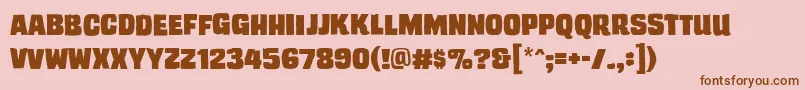 Trashcinemabb Font – Brown Fonts on Pink Background