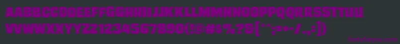 Шрифт Trashcinemabb – фиолетовые шрифты на чёрном фоне