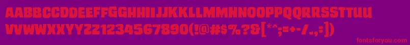 Trashcinemabb Font – Red Fonts on Purple Background