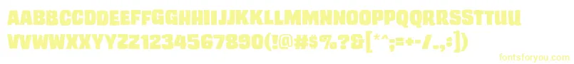 Trashcinemabb Font – Yellow Fonts on White Background
