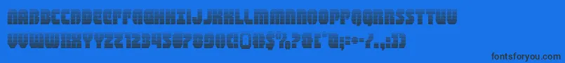 shogunategrad Font – Black Fonts on Blue Background