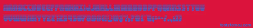 shogunategrad Font – Blue Fonts on Red Background