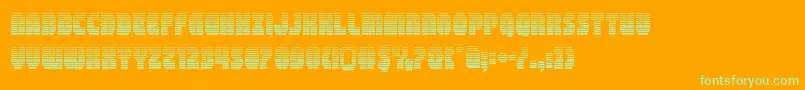 Шрифт shogunategrad – зелёные шрифты на оранжевом фоне