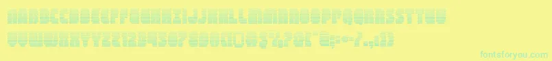 shogunategrad Font – Green Fonts on Yellow Background