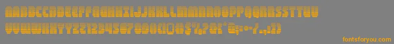 shogunategrad-Schriftart – Orangefarbene Schriften auf grauem Hintergrund