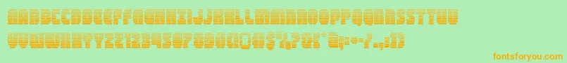 shogunategrad Font – Orange Fonts on Green Background
