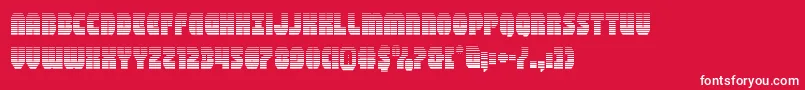 Fonte shogunategrad – fontes brancas em um fundo vermelho