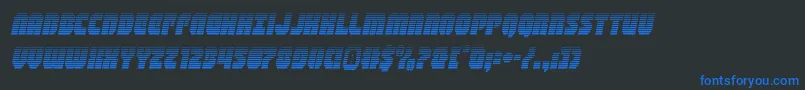 shogunategradital Font – Blue Fonts on Black Background