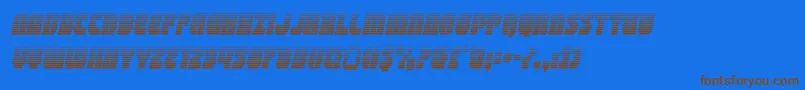 shogunategradital Font – Brown Fonts on Blue Background
