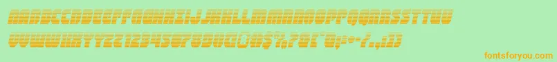shogunategradital Font – Orange Fonts on Green Background