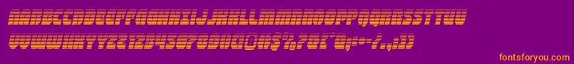 shogunategradital Font – Orange Fonts on Purple Background