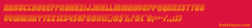 shogunategradital Font – Orange Fonts on Red Background