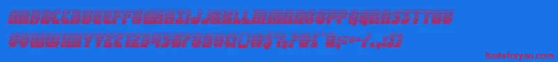 shogunategradital Font – Red Fonts on Blue Background