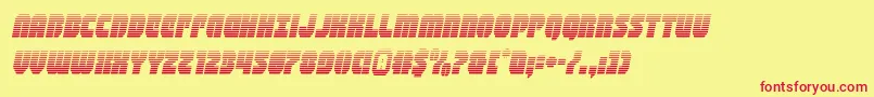 shogunategradital Font – Red Fonts on Yellow Background
