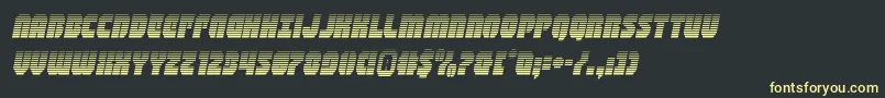 shogunategradital Font – Yellow Fonts on Black Background