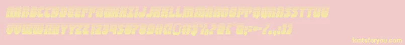 shogunategradital Font – Yellow Fonts on Pink Background