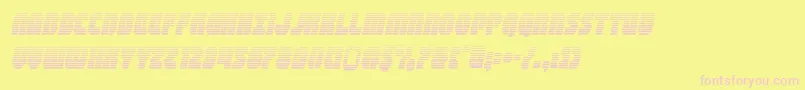 shogunategradital Font – Pink Fonts on Yellow Background