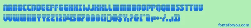 shogunatehalf Font – Blue Fonts on Green Background