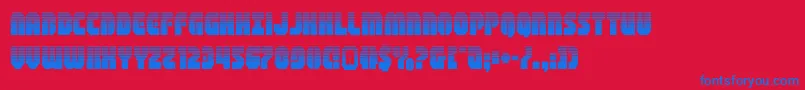 shogunatehalf Font – Blue Fonts on Red Background