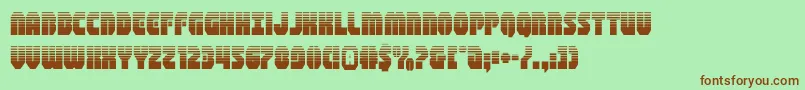 shogunatehalf Font – Brown Fonts on Green Background