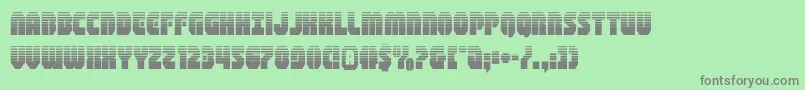 shogunatehalf Font – Gray Fonts on Green Background