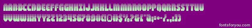 shogunatehalf Font – Green Fonts on Purple Background