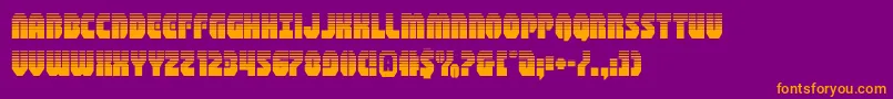 shogunatehalf Font – Orange Fonts on Purple Background