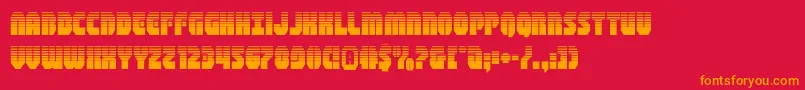 shogunatehalf Font – Orange Fonts on Red Background