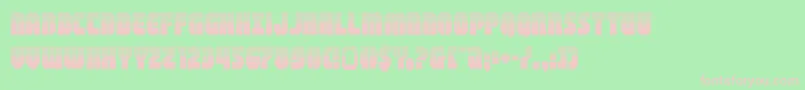 shogunatehalf Font – Pink Fonts on Green Background