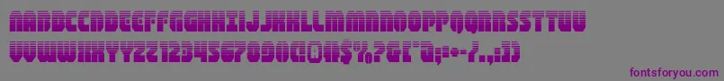 フォントshogunatehalf – 紫色のフォント、灰色の背景