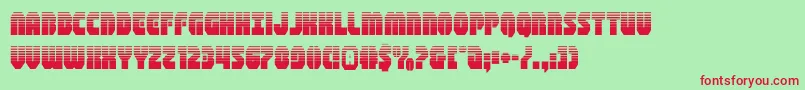 shogunatehalf Font – Red Fonts on Green Background