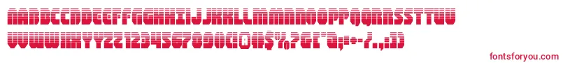 フォントshogunatehalf – 白い背景に赤い文字