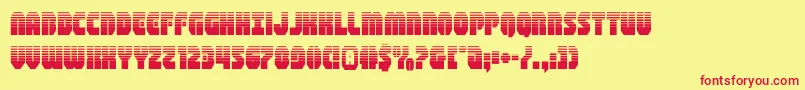 shogunatehalf Font – Red Fonts on Yellow Background