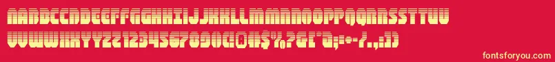フォントshogunatehalf – 黄色の文字、赤い背景