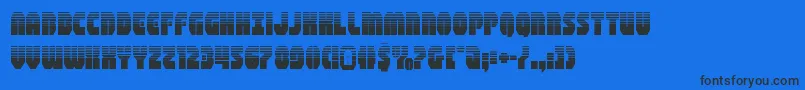 shogunatehalf-fontti – mustat fontit sinisellä taustalla
