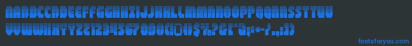 shogunatehalf Font – Blue Fonts on Black Background