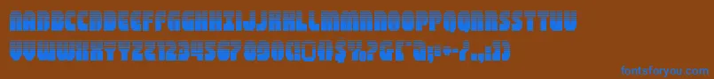 shogunatehalf Font – Blue Fonts on Brown Background