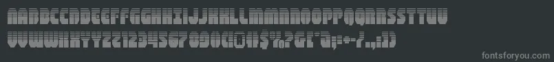 Czcionka shogunatehalf – szare czcionki na czarnym tle