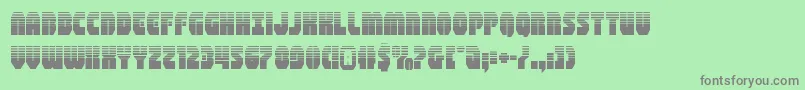 shogunatehalf Font – Gray Fonts on Green Background