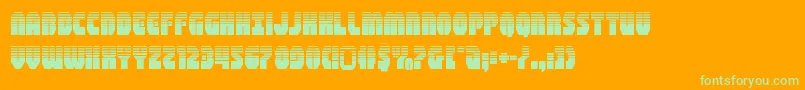 shogunatehalf Font – Green Fonts on Orange Background