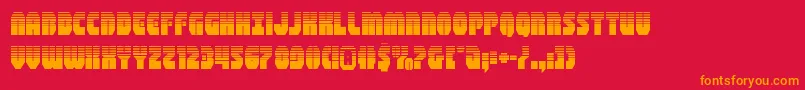 shogunatehalf Font – Orange Fonts on Red Background