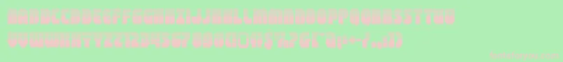 shogunatehalf Font – Pink Fonts on Green Background