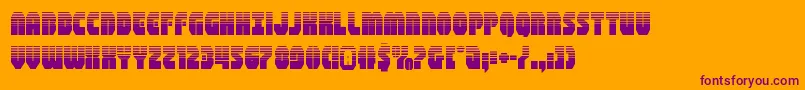 shogunatehalf Font – Purple Fonts on Orange Background