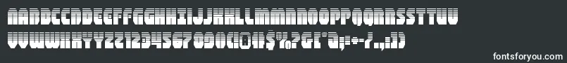 Шрифт shogunatehalf – белые шрифты на чёрном фоне