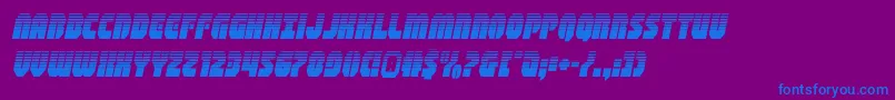 shogunatehalfital Font – Blue Fonts on Purple Background