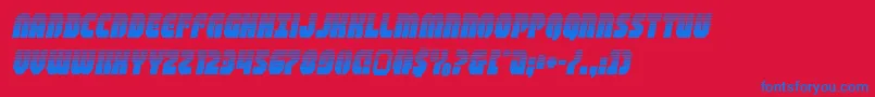 shogunatehalfital Font – Blue Fonts on Red Background