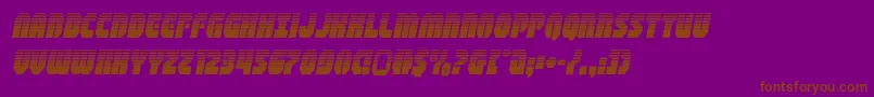 shogunatehalfital-Schriftart – Braune Schriften auf violettem Hintergrund