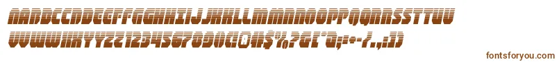 Шрифт shogunatehalfital – коричневые шрифты на белом фоне