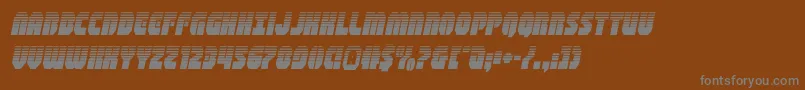 shogunatehalfital Font – Gray Fonts on Brown Background